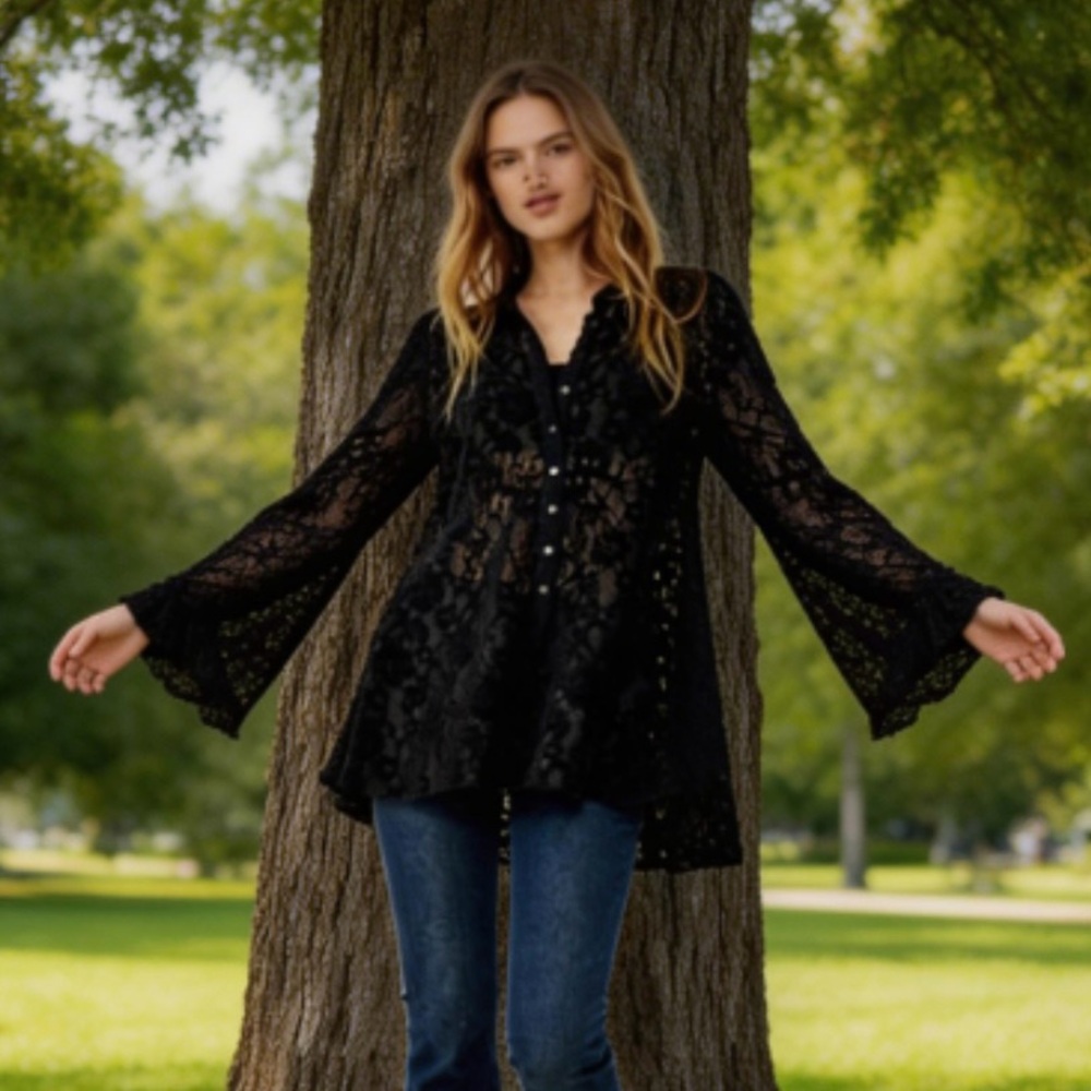 Free People Heather Swinghem Tunic Size Small